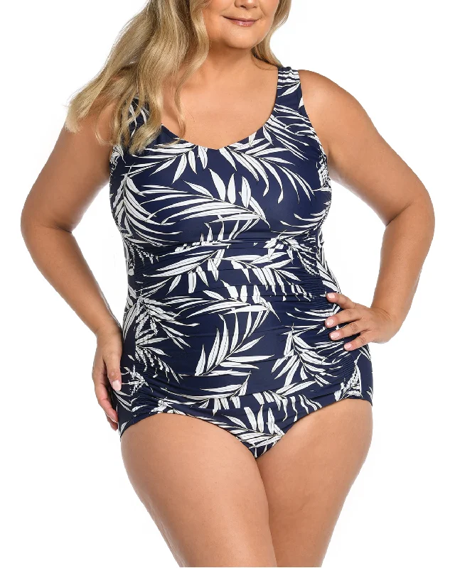 2024 Maxine of Hollywood Women's Plus Gold Leaf One Piece Swimsuit - Mw4de14