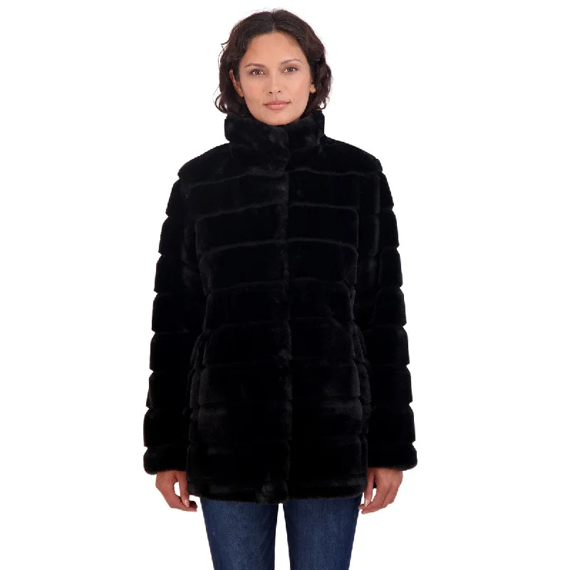 Sebby Collection Women's Sheared 3/4 Coat