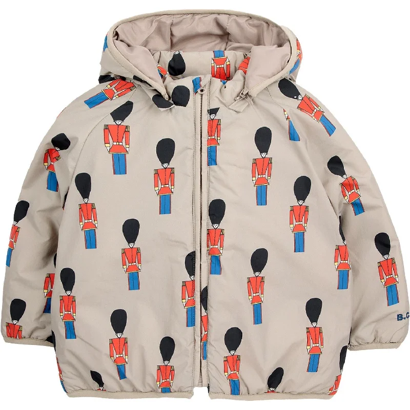 Bobo Choses Beige Little Tin Soldiers All Over Padded Anorak