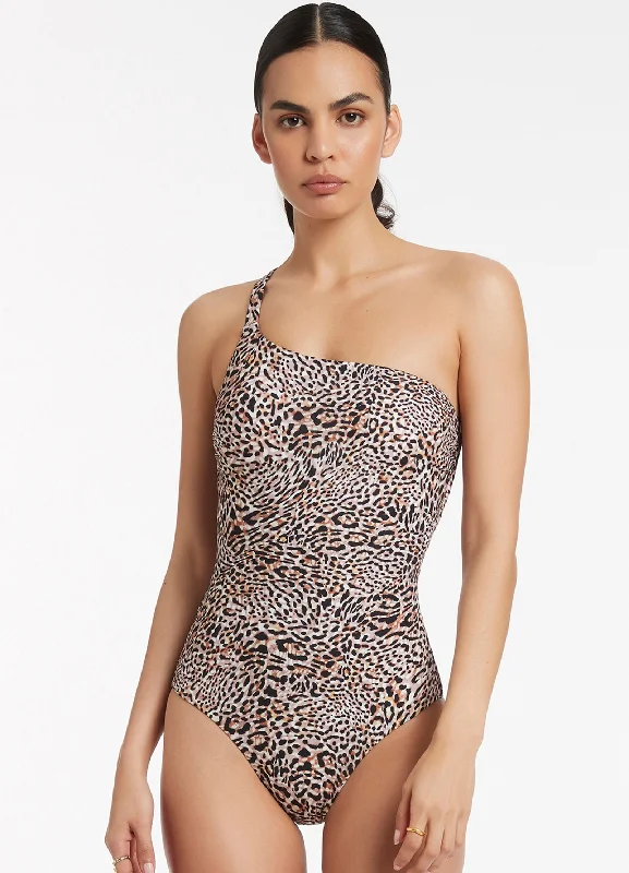 Animale One Shoulder One Piece - Cream