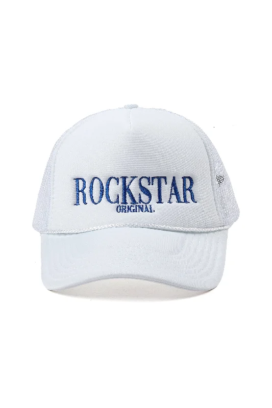 Octavio White/Blue Trucker Hat