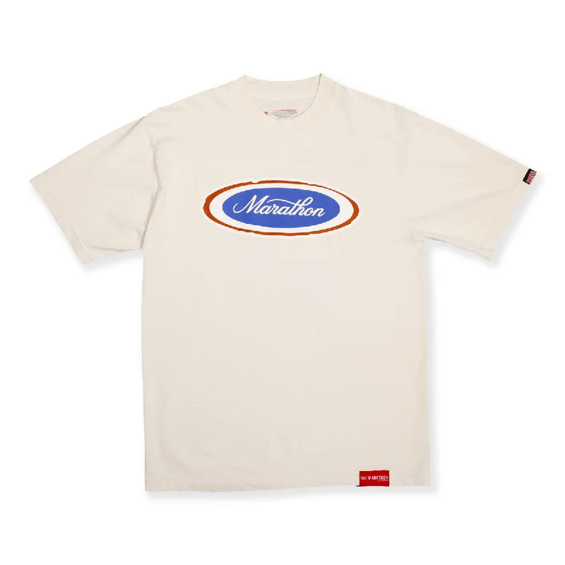 Marathon Emblem T-Shirt - Bone/Royal