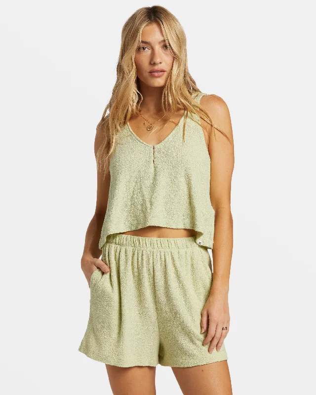 Harbor Boxy Tank Top - Light Avocado