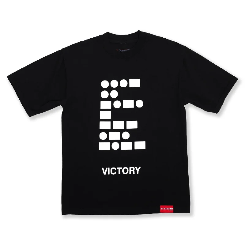 Morse Code Victory T-Shirt - Black