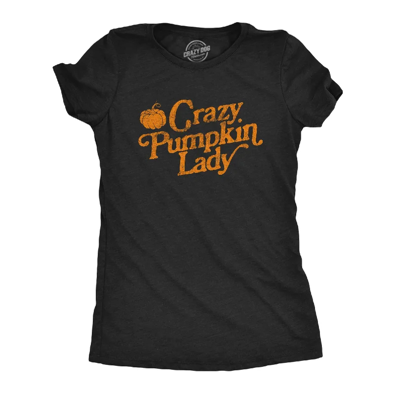 Crazy Pumpkin Lady Women's T Shirt