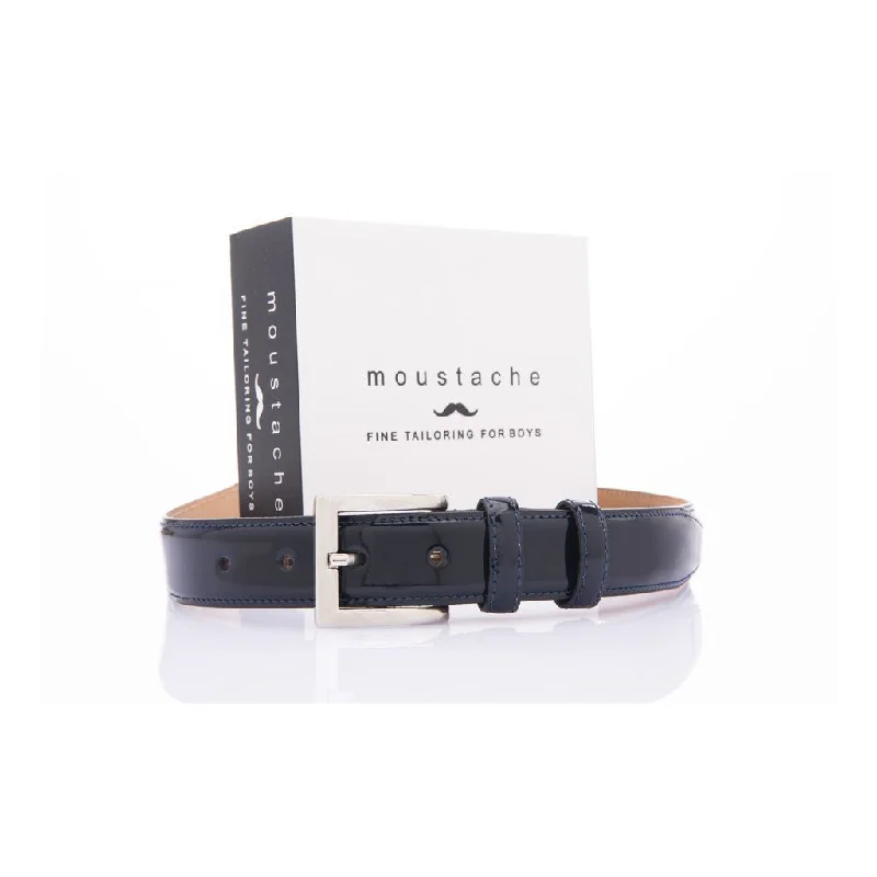 Navy Patent Leather Belt