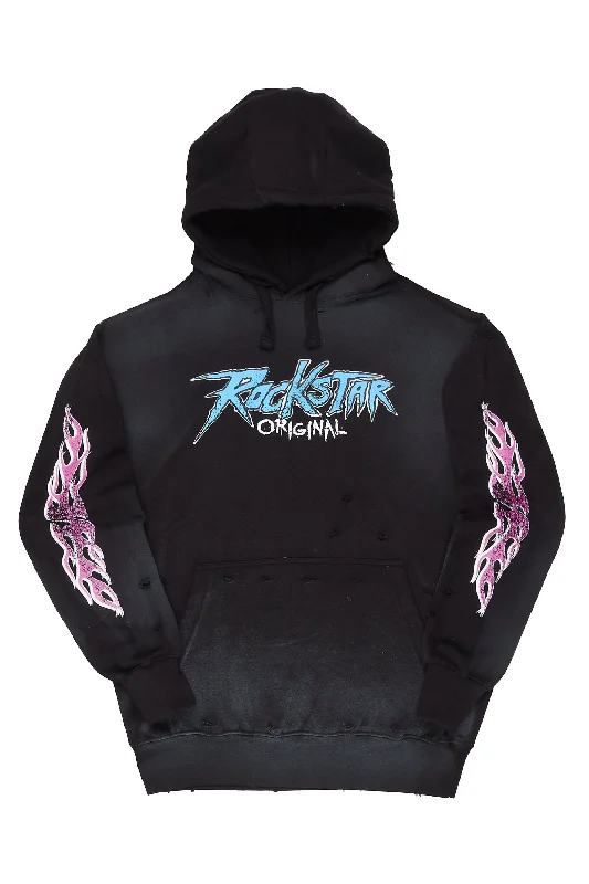 Gaston Black Graphic Hoodie