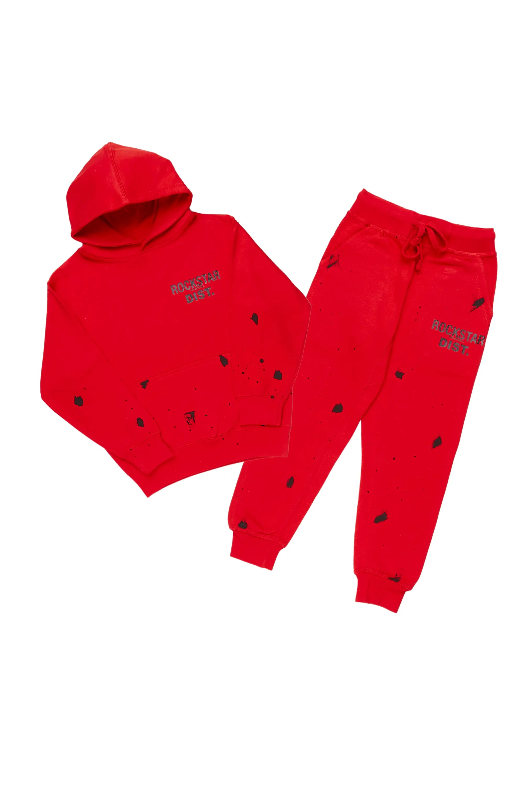 Boys Raffer Red Hoodie Track Set