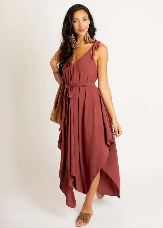 Ellio Dress in Marsala