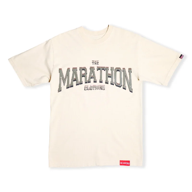 Marathon Clothing Beveled T-Shirt - Bone