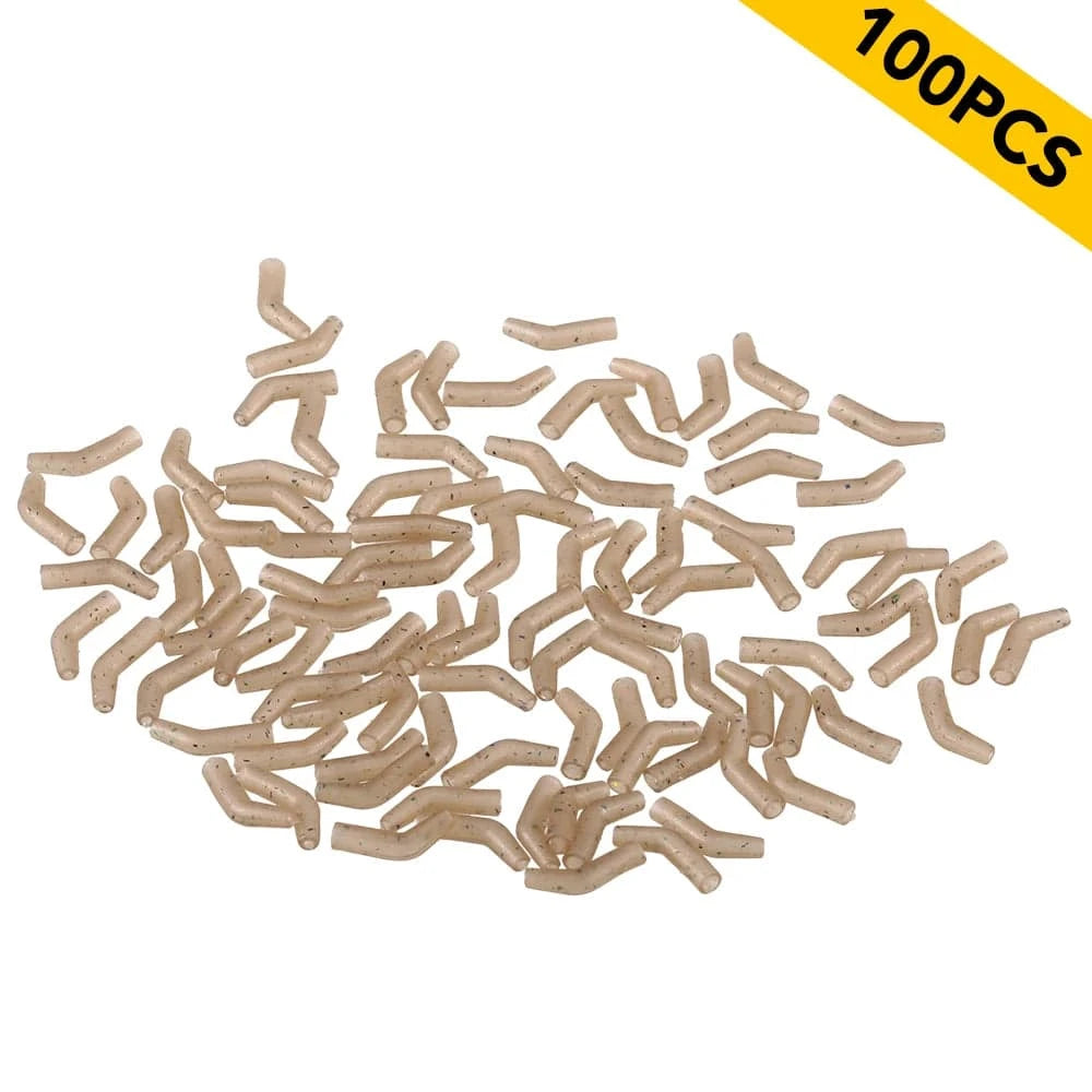 30 / 50 / 100 PCS Fishing Line Aligner Anti-tangle Hook Sleeves Bent Hook Aligner Carp Fishing Hair Rig Accessory