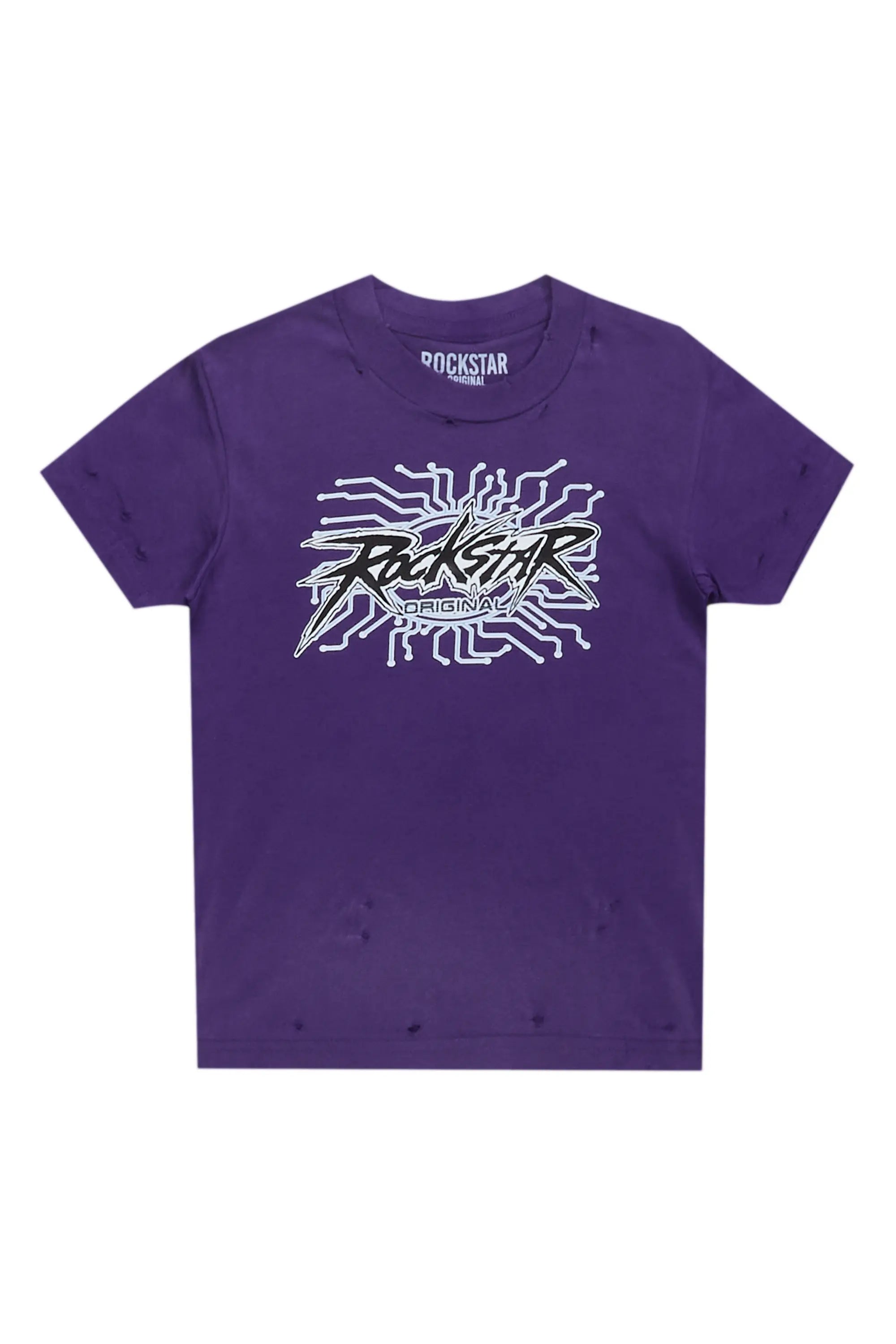 Boys Race Purple Graphic T-Shirt