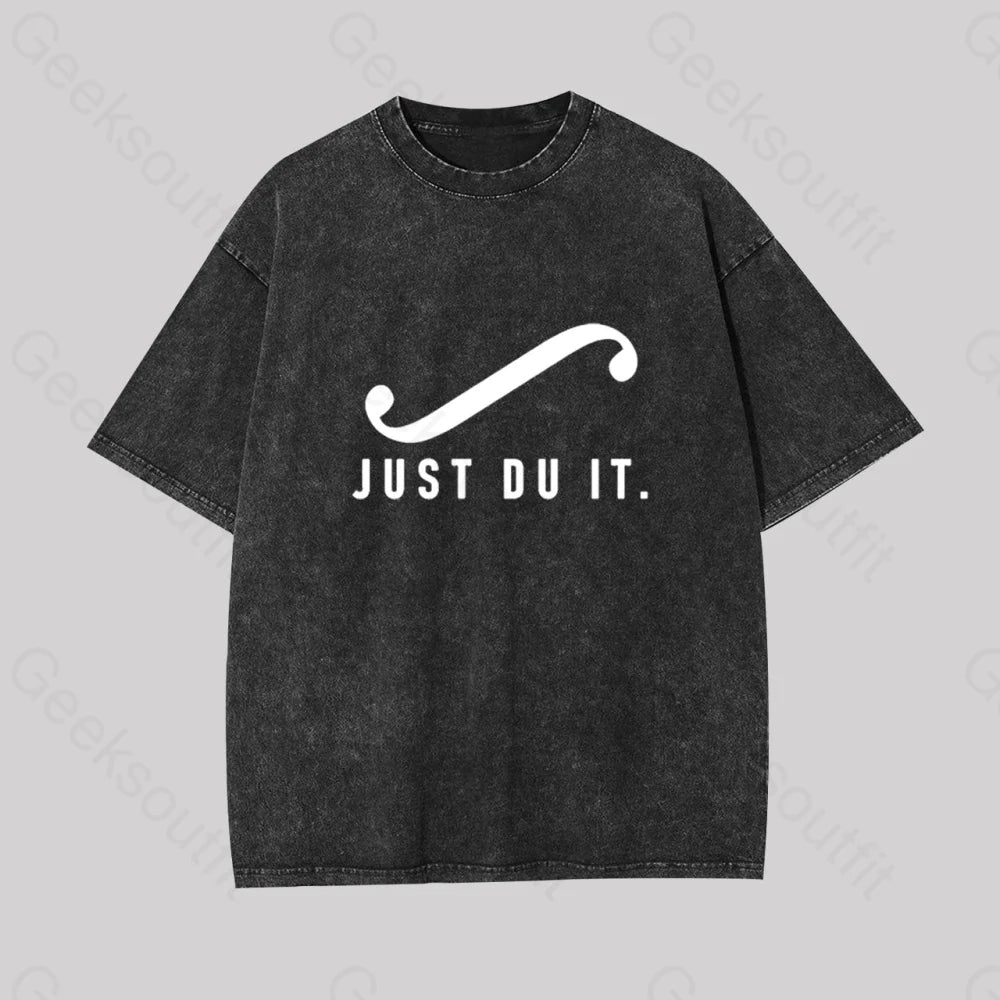 Just Du It Geek Washed T-shirt