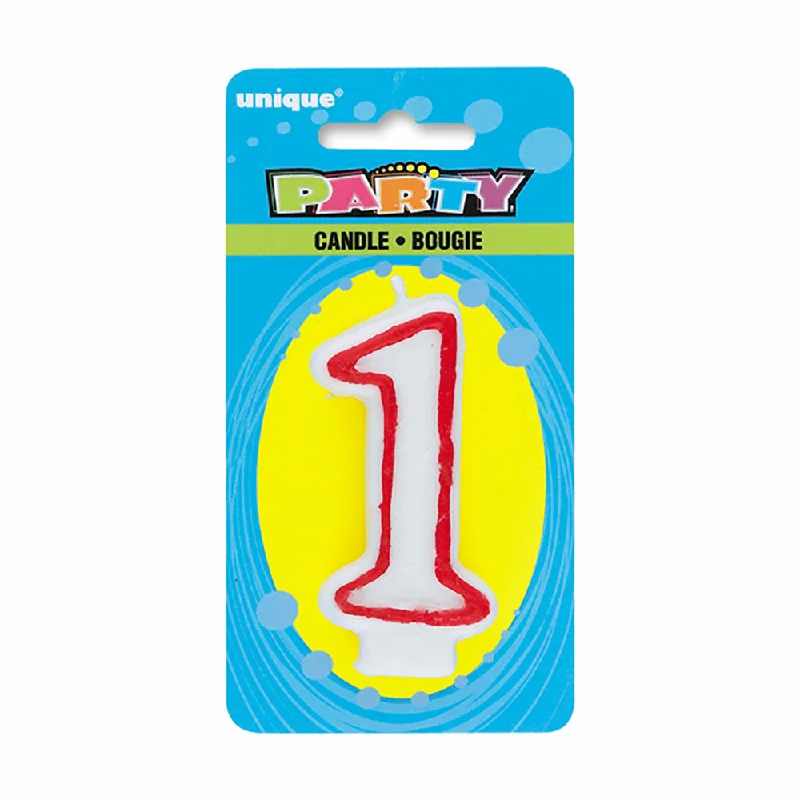 NUMBER 1 DELUXE SHAPE BIRTHDAY CANDLE