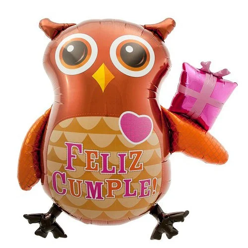 36 inch FELIZ CUMPLEANOS OWL