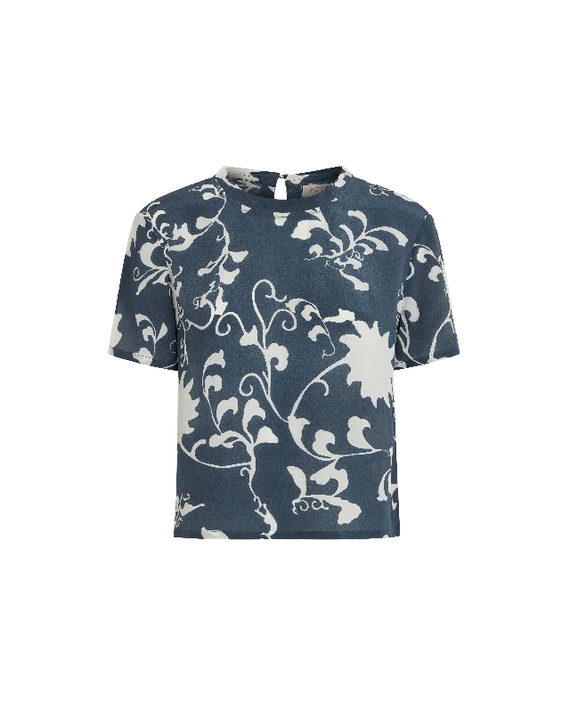 Gabrielle Top in Flower Screen Print