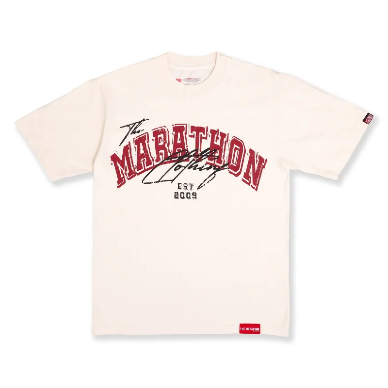 The Marathon Clothing Arch & Script T-Shirt - Bone