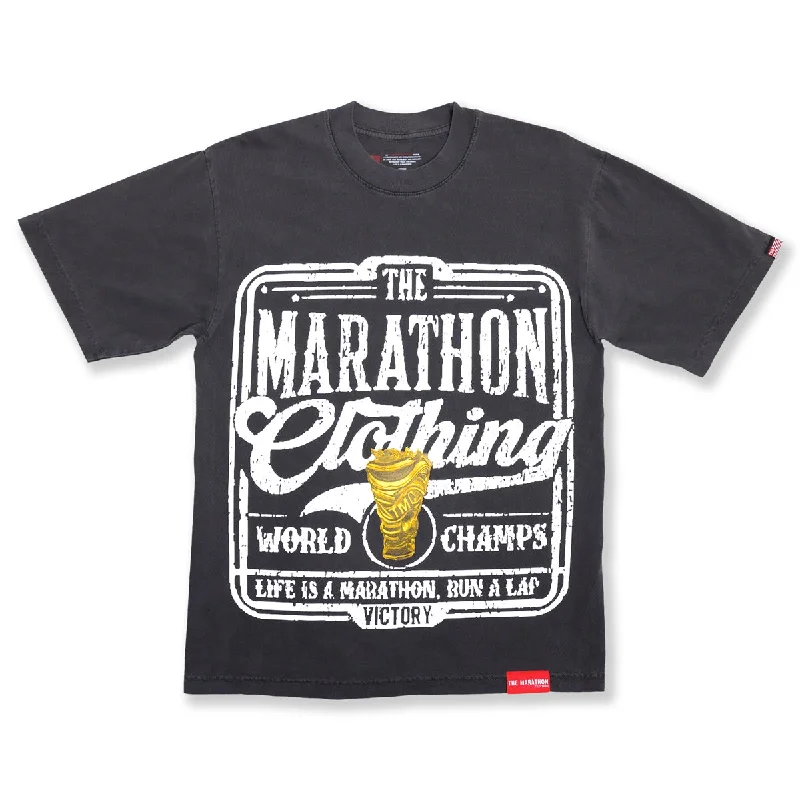 Vintage Marathon World Champs T-Shirt - Vintage Black