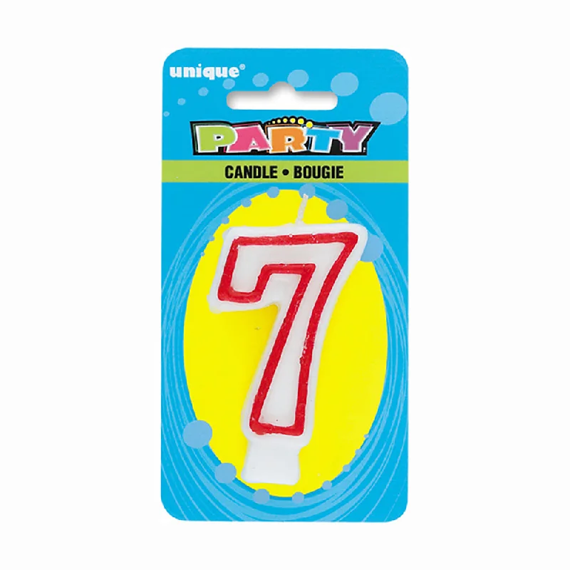 NUMBER 7 DELUXE SHAPE BIRTHDAY CANDLE