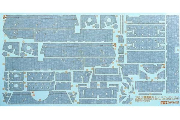 Tamiya 1/35 Zimmerit Coating Sheet for Elefant