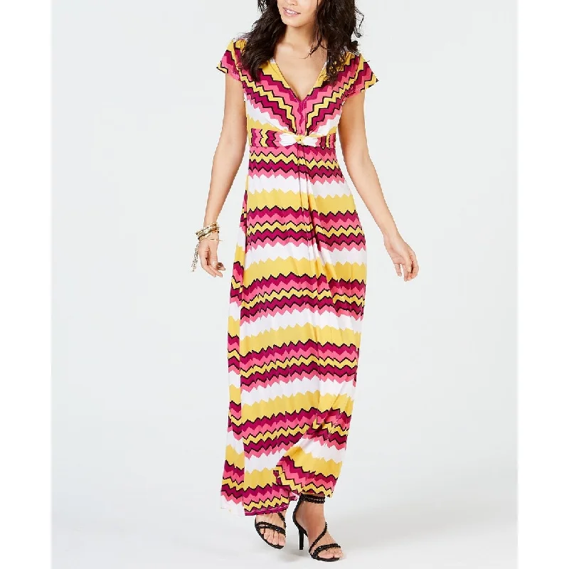 Thalia Sodi Women's Printed Maxi Dress Multi Size Extra Large