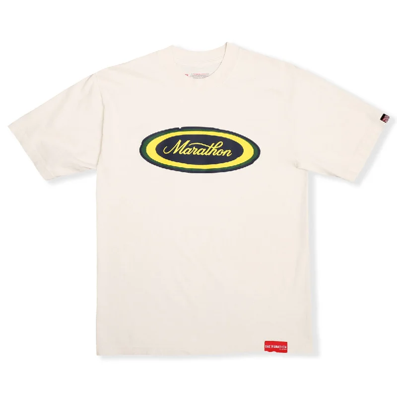 Marathon Emblem T-Shirt - Bone/Navy/Green