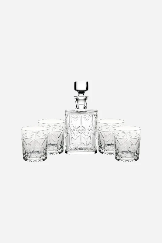 Vista Alegre Avenue Case with Whisky Decanter and 4 D.O.F. Glasses