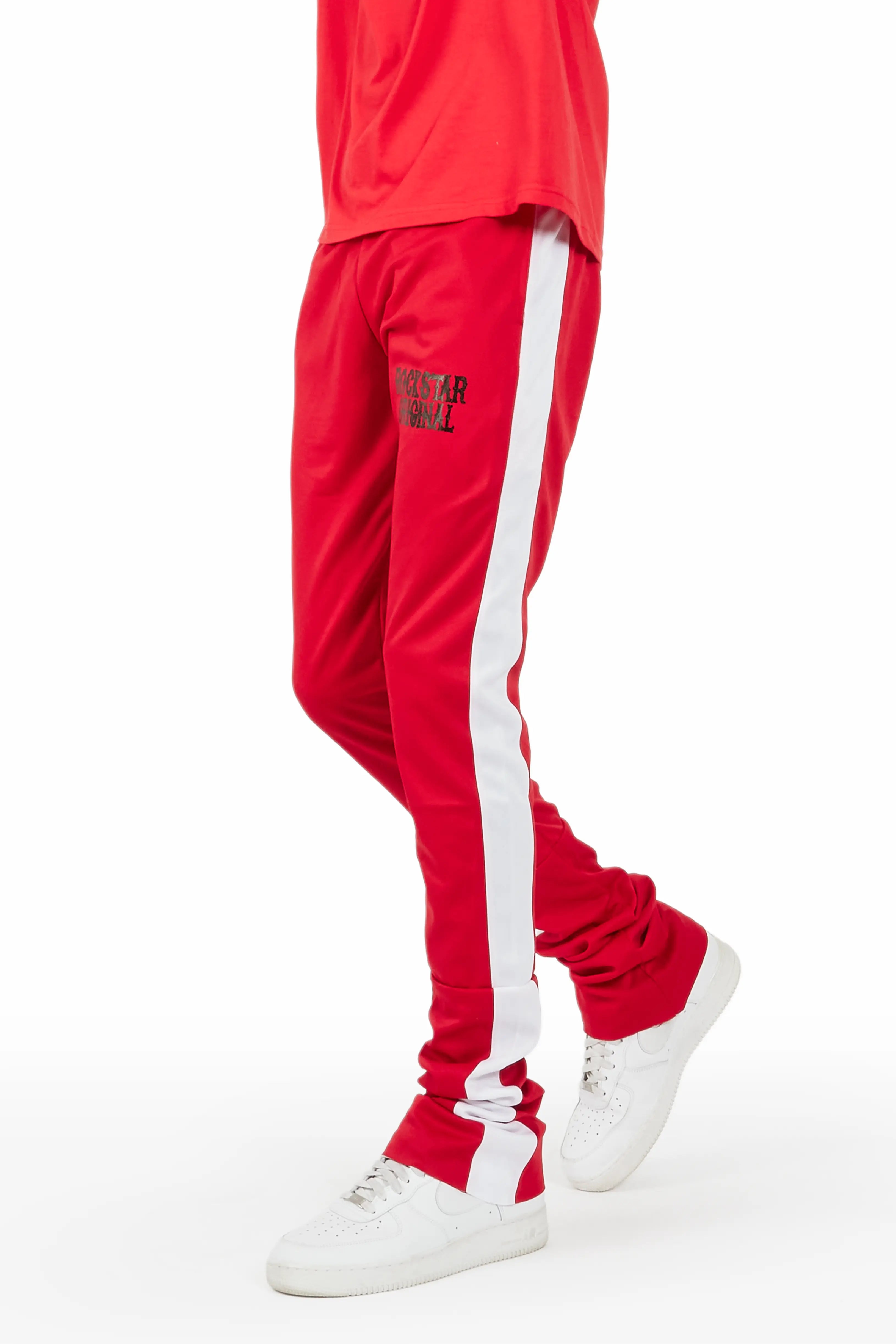 Keller Red/White Super Stacked Track Pant