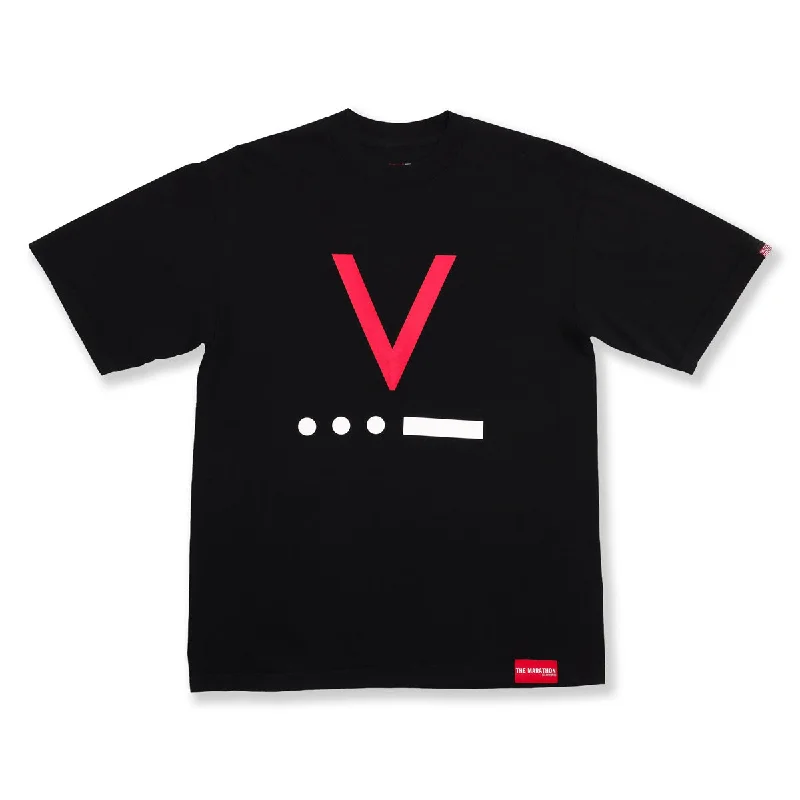 V for Victory Code T-Shirt - Black