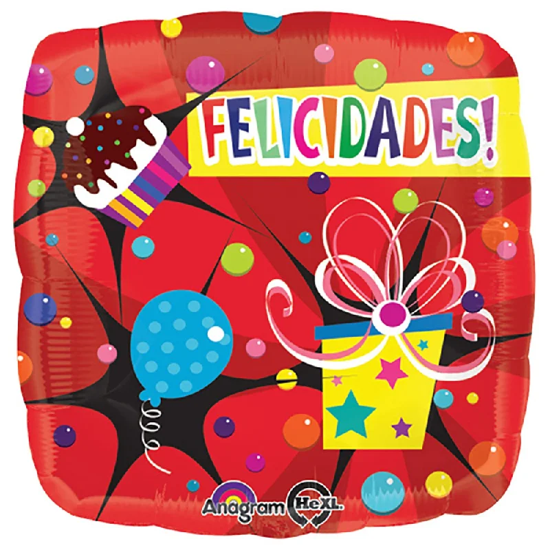 18 inch FELICIDADES BUBBLES CUPCAKES GIFTS