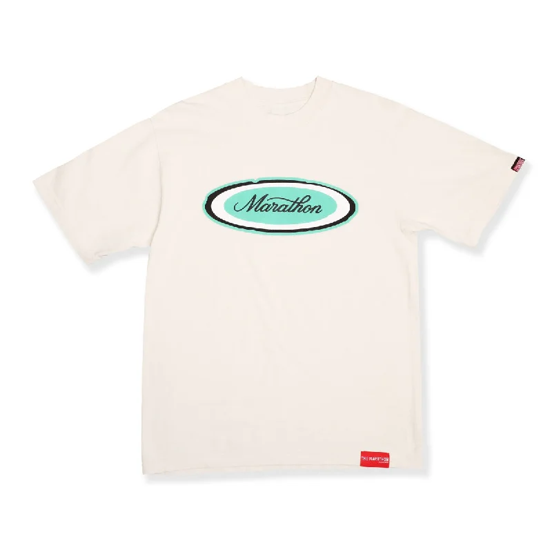 Marathon Emblem T-Shirt - Bone/Mint