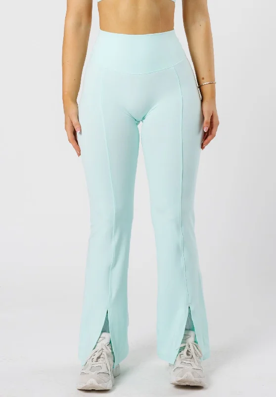 Reluna™ Front Slit Sculptseam® Flare Leggings 31" Pale Jade