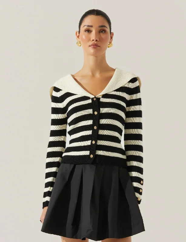 Analissa Cardigan, Black/Cream