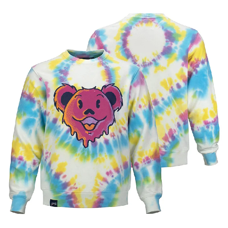 Grateful Dead | Women's Tie Dye Fleece | Rainbow Bear