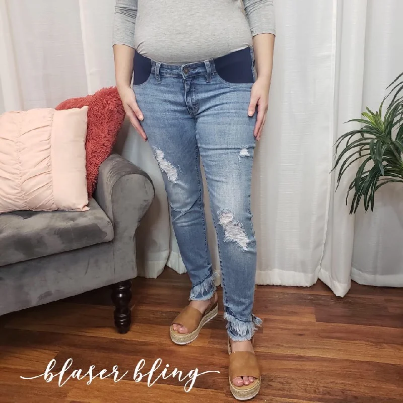 KanCan Distressed Denim Maternity Jeans