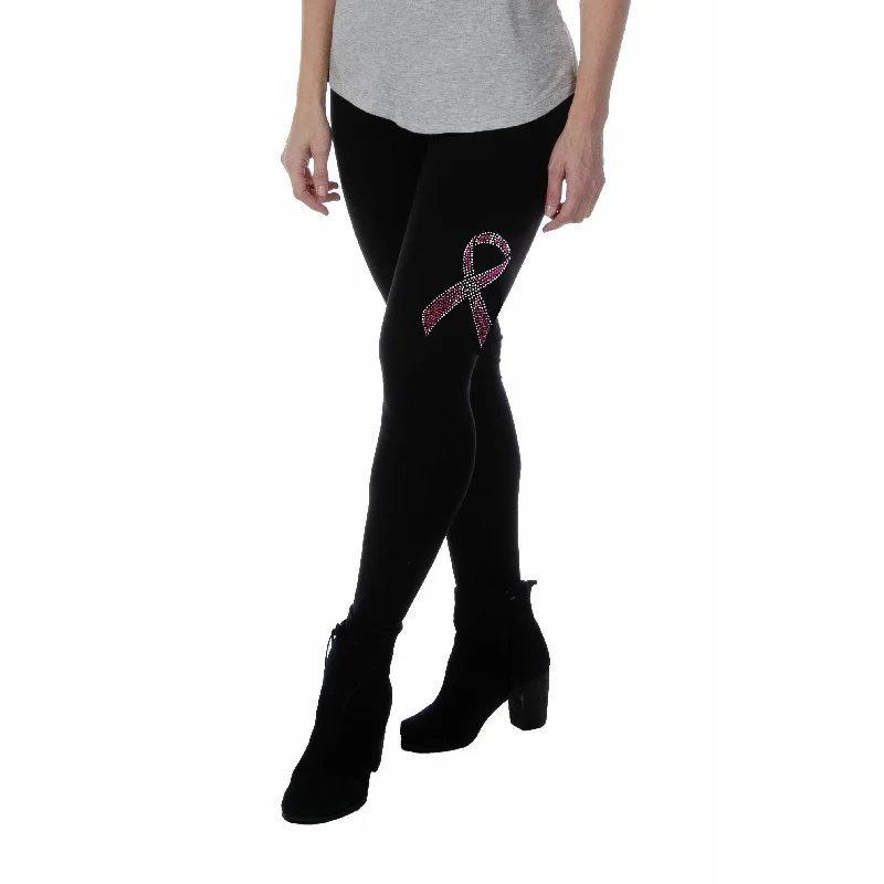 Liberty Wear Pink Ribbon “Relentless” Leggings