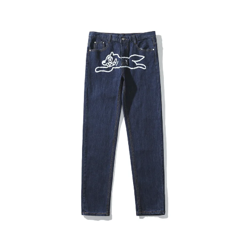 Trendy Looks Hip-Hop Dog Print Jeans
