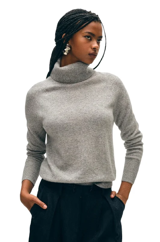 Cashmere Turtleneck - Grey Heather