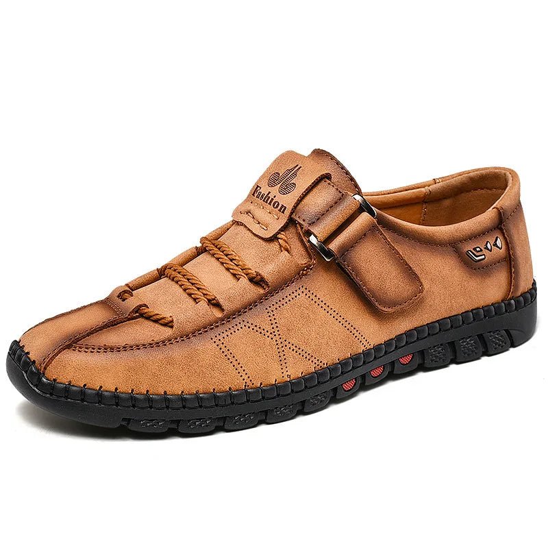 Handmade Men's Leather Loafer Moccasins: Breathable Slip-On Boat Shoes