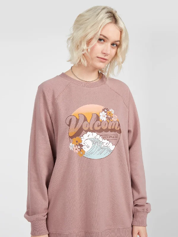 Stone Magic Boyfriend Sweatshirt - Raisin