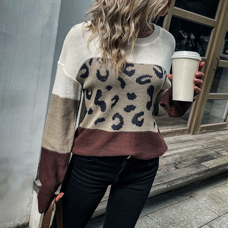 2022 Fall Winter Women Knit Clothing Famous Brand Long Sleeve Jacquard Knit Pullover Designer Crew Neck Long Knitting Sweater