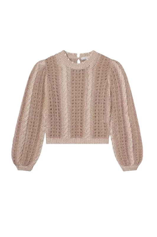 Femme Cable Mix Sweater - Blush Multi