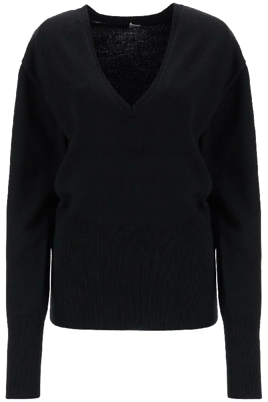 Toteme Women's Rws Wool Sweater With Deep V-Neck