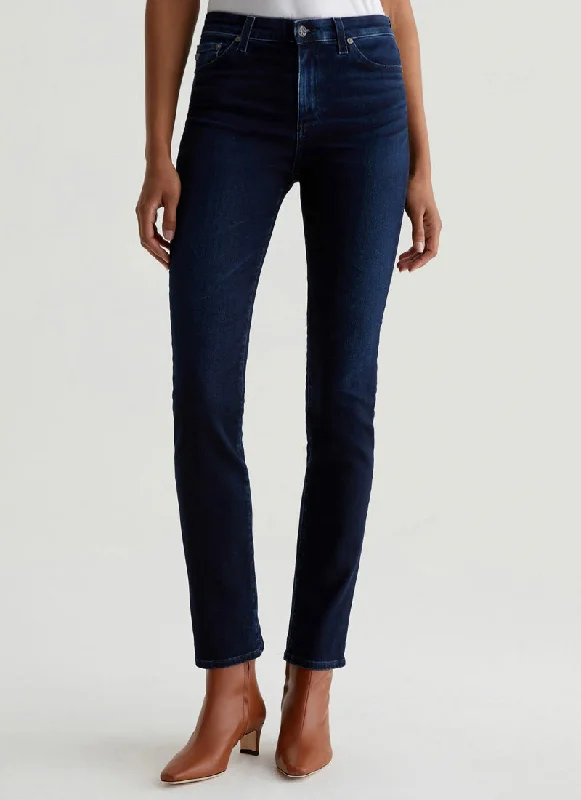 Mari Extended Mid-Rise Slim Straight Jeans