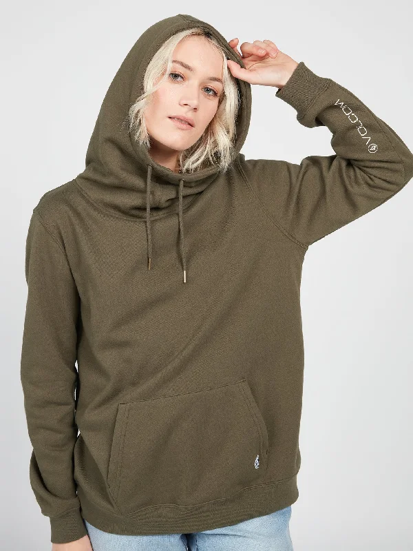 Walk It Out High Neck Hoodie - Dark Camo