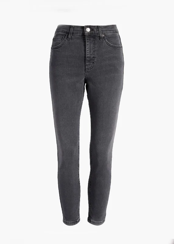 Women's Washed Skinny Jeans,Grey