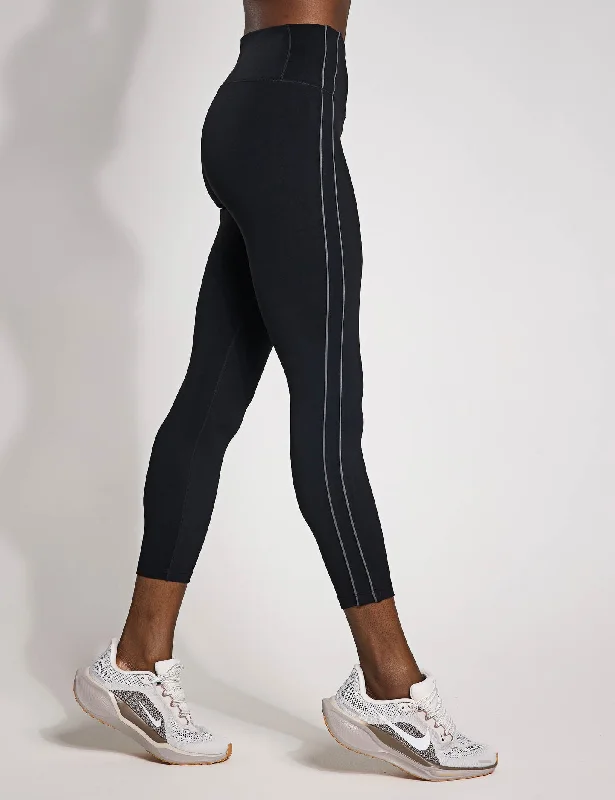 One High Waisted 7/8 Leggings - Black/Iron Grey