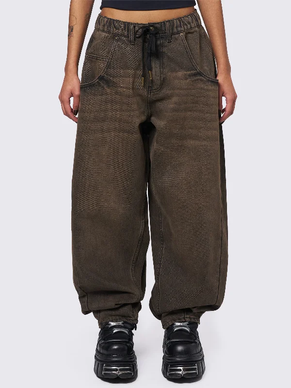 Bloom Brown Balloon Jeans