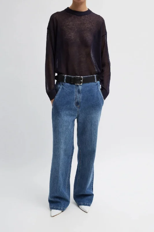 Tibi Spring Denim Barry Jean - Classic Blue