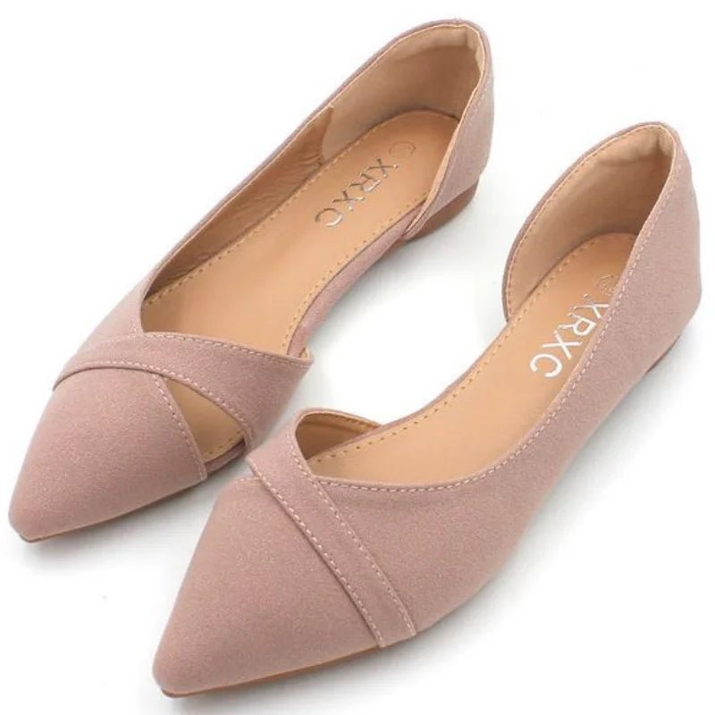 Suede Leather Office Shoe Women Flats Ladies Fashion Light Flat Shoes